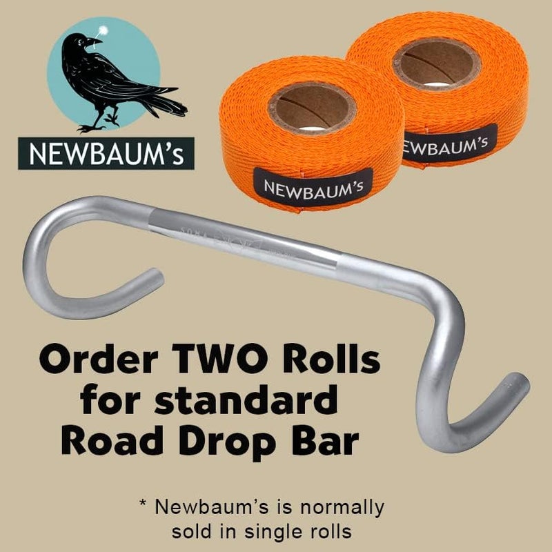 Newbaum's Black Cloth Bike Handlebar Tape - 10 ft Roll, Adhesive Backed Cotton Bar Grip Tape for Road Bikes - Image 3